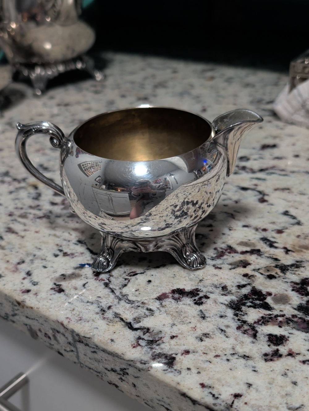 Vintage Silver-Plated Creamer Pitcher